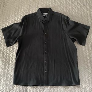 NEW ✅ Zara - Black Textured Vacation Shirt